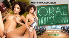 Oral Homework - Fucking Hot Brazilian Ebony Luna Corazon